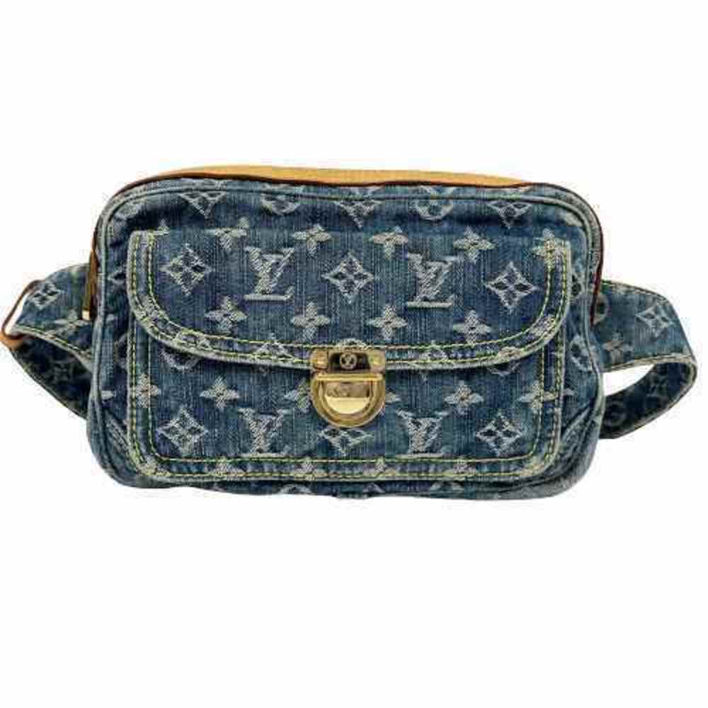 Louis Vuitton Denim Bum Bag Waist Bag Monogram Denim Blue
